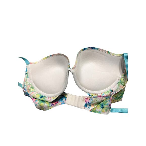 Victoria’s Secret Plunge Push Up Bra Floral Print Size 34D - Picture 4 of 4